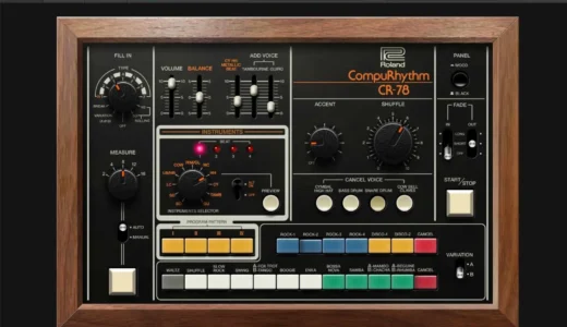 【徹底レビュー】Roland CR-78 Software Rhythm Composer｜伝説のドラムマシンがプラグインで復活