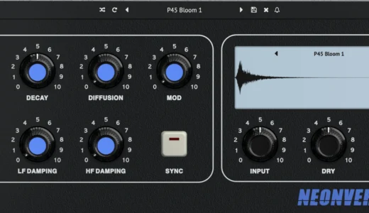 【イントロセール！】Audiority「NeonVerb MV2」をリリース！Alesis MIDIVerb IIの質感を再現したアンビエントリバーブ